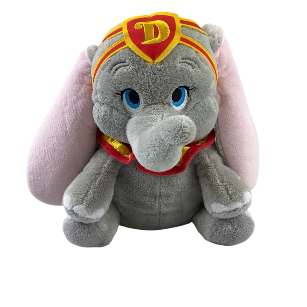 Disney Official Disney Parks Gray and Pink Elephant Stuffed‎ Animal 11”